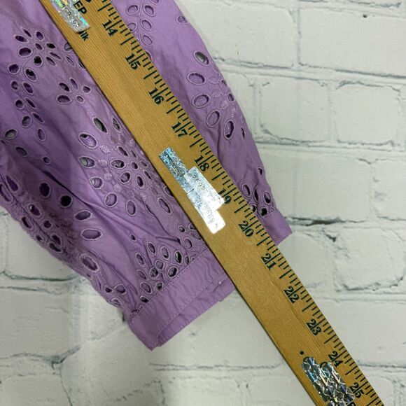 Talbots Midi Dress Women Plus XL Lavander Button Front Cottage Prairie Pockets - Picture 5 of 13